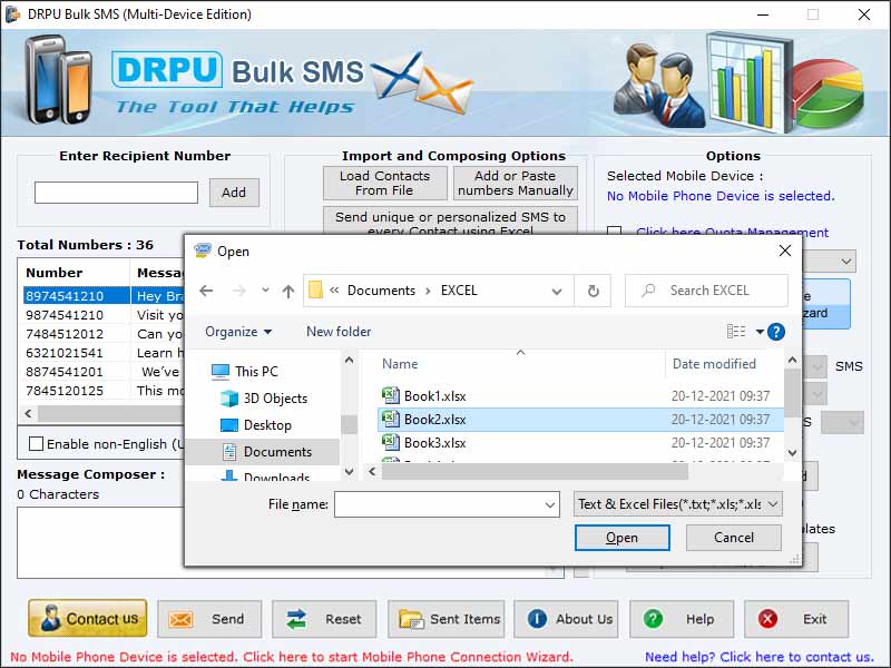 GSM Mobile Text Messaging Software