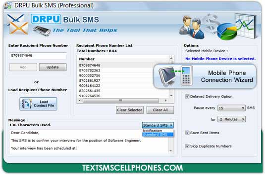 Text SMS Cell Phones screenshot