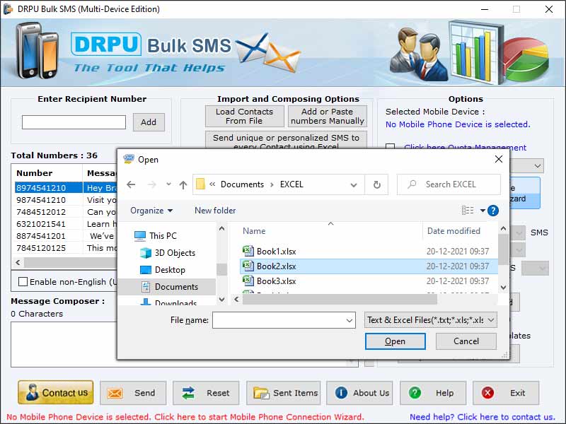 GSM Mobile Text Messaging Software screenshot