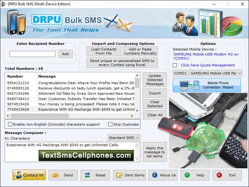 Windows 8 GSM Mobile SMS Messaging Program full
