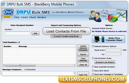 Bulk SMS Software for BlackBerry Mobile Phones