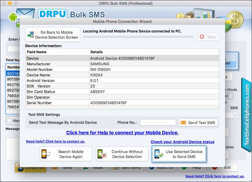 Connected Device Details