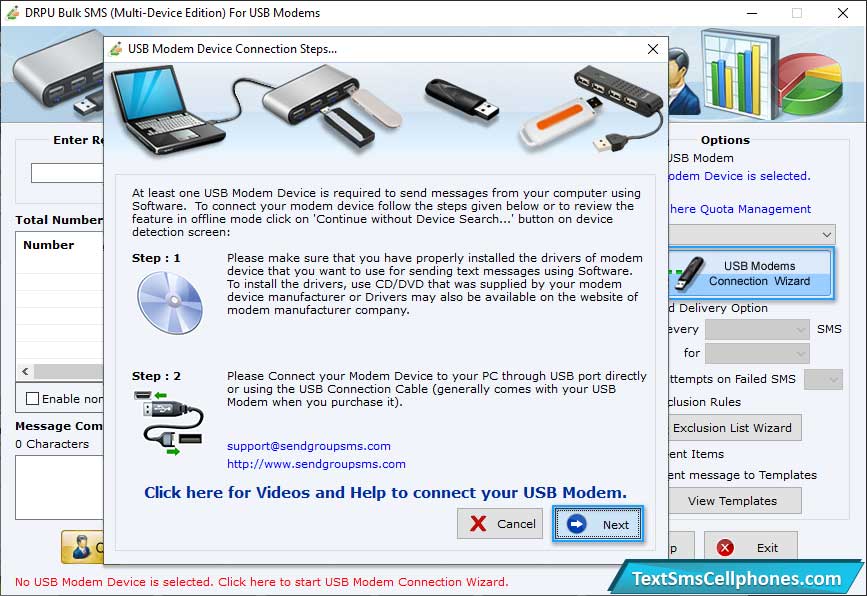 Bulk SMS Software - Multi USB Modem