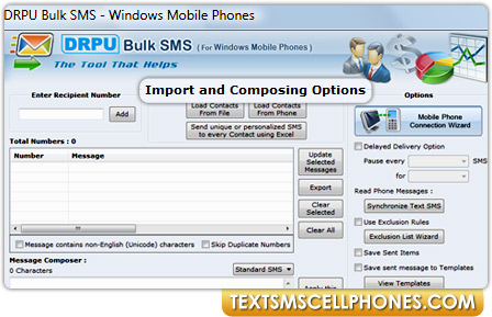 Bulk SMS Software for Windows mobile phones