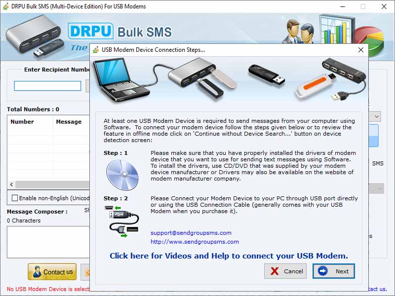 GSM Modem to Send SMS screenshot